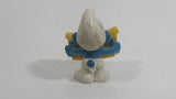 Vintage 1978 Peyo Smurf Character Singing and Holding Music Sheet PVC Toy Figure