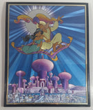 Magic Effects Disney Movie Animated Film Aladdin and Princess Jasmine Riding Carpet Framed Art Print Picture Cartoon Character Collectible