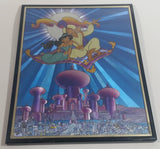 Magic Effects Disney Movie Animated Film Aladdin and Princess Jasmine Riding Carpet Framed Art Print Picture Cartoon Character Collectible