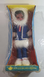 Vintage 1960s Regal Toys Canada Eskimo Inuit Girl In Blue Parka Jacket 15" Tall Doll In Box Not Sealed