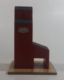 Pool "Wheat Pool " Dark Red Maroon Railway Grain Storage Elevator Wood Folk Art Model