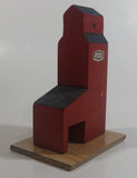 Pool "Wheat Pool " Dark Red Maroon Railway Grain Storage Elevator Wood Folk Art Model