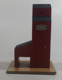 Pool "Wheat Pool " Dark Red Maroon Railway Grain Storage Elevator Wood Folk Art Model