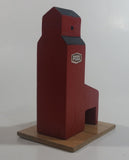 Pool "Wheat Pool " Dark Red Maroon Railway Grain Storage Elevator Wood Folk Art Model