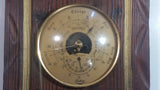 Vintage Fisher Tall Ship Boat Nautical Themed Rustic Wood Plank Barometer with Chain Hanger Weather Collectible Made in France