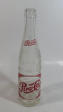 Vintage 1958 Sparkling Pepsi Cola Soda Pop Red and White 10 Fl oz Clear Glass Beverage Bottle Montreal