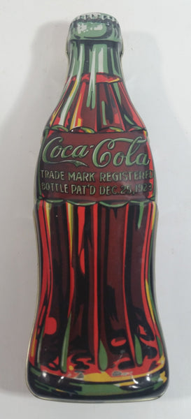 2003 Coca-Cola Coke Soda Pop Bottle Shaped Embossed Tin Container