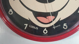 Vintage Disney Mickey Mouse 8" Diameter Lorus Quartz Clock with Ears Cartoon Collectible