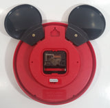Vintage Disney Mickey Mouse 8" Diameter Lorus Quartz Clock with Ears Cartoon Collectible