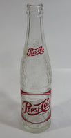 Vintage 1956 Sparkling Pepsi Cola Soda Pop Red and White 10 Fl oz Clear Glass Beverage Bottle Montreal