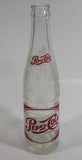 Vintage 1956 Sparkling Pepsi Cola Soda Pop Red and White 10 Fl oz Clear Glass Beverage Bottle Montreal