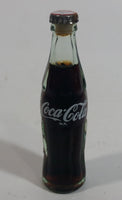 Vintage 1960s Coca-Cola Coke Soda Pop 3" Tall Mini Miniature Tiny Full Glass Soda Pop Bottle With White Metal Cap