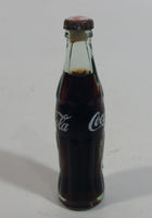 Vintage 1960s Coca-Cola Coke Soda Pop 3" Tall Mini Miniature Tiny Full Glass Soda Pop Bottle With White Metal Cap