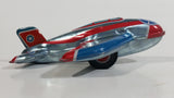 2011 Schylling Vintage Style Jet Airplane Plane Tin Toy Reproduction