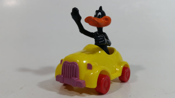 1989 Warner Bros Looney Tunes Daffy Duck in Yellow Plastic Toy Car Vehicle McDonald's Happy Meal