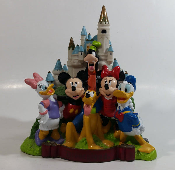2001 Disney Disneyland Characters in Front of Castle 8" Tall PVC Coin Bank