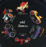 Vintage Old Timers Antique Classic Cars Round Metal Beverage Serving Tray 11" Diameter