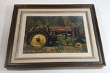 Old Rusted John Deere Tractor in Over Grown Field 15 1/2" x 20" Framed Photograph