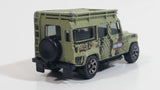2010 Matchbox Jungle Explorers Land Rover Defender Flat Olive Green Die Cast Toy Car Vehicle