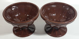 Houston Harvest Hershey's Chocolates Ice Cream Sundae 3 1/2" Tall 5" Wide Ceramic Pedestal Dish Set of 2
