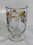 Disney Mickey Mouse and Minnie Mouse 5" Tall Clear Pedestal Glass Cup with Handle