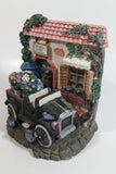 Figi Graphics Flower Shoppe Deliveries Highly Detailed Resin Building with Car Single Book End