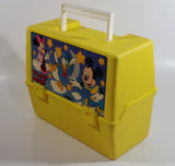 Disney Mickey Mouse Minnie Mouse Donald Duck Cartoon Characters Stars and Moon Themed Thermos Brand Yellow Lunch Box