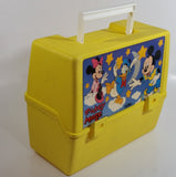 Disney Mickey Mouse Minnie Mouse Donald Duck Cartoon Characters Stars and Moon Themed Thermos Brand Yellow Lunch Box