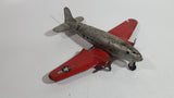 Vintage 1950s Wyandotte Twin Propeller Airforce Military Pressed Steel Toy Airplane 9 1/2" Wing Span