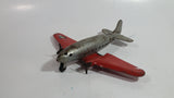 Vintage 1950s Wyandotte Twin Propeller Airforce Military Pressed Steel Toy Airplane 9 1/2" Wing Span