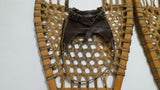 Vintage Authentic Wood Rawhide Snow Shoes Set with Leather Boot Straps
