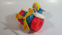 1980 Fisher Price Toys 171 Airplane Pilot Pull Toy With Rotating Propeller When It Moves Made in U.S.A.