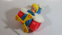 1980 Fisher Price Toys 171 Airplane Pilot Pull Toy With Rotating Propeller When It Moves Made in U.S.A.