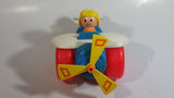 1980 Fisher Price Toys 171 Airplane Pilot Pull Toy With Rotating Propeller When It Moves Made in U.S.A.