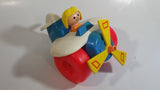 1980 Fisher Price Toys 171 Airplane Pilot Pull Toy With Rotating Propeller When It Moves Made in U.S.A.