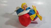 1980 Fisher Price Toys 171 Airplane Pilot Pull Toy With Rotating Propeller When It Moves Made in U.S.A.