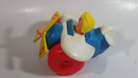 1980 Fisher Price Toys 171 Airplane Pilot Pull Toy With Rotating Propeller When It Moves Made in U.S.A.