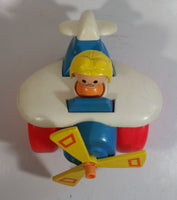1980 Fisher Price Toys 171 Airplane Pilot Pull Toy With Rotating Propeller When It Moves Made in U.S.A.