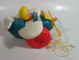 1980 Fisher Price Toys 171 Airplane Pilot Pull Toy With Rotating Propeller When It Moves Made in U.S.A.