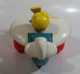 1980 Fisher Price Toys 171 Airplane Pilot Pull Toy With Rotating Propeller When It Moves Made in U.S.A.