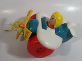 1980 Fisher Price Toys 171 Airplane Pilot Pull Toy With Rotating Propeller When It Moves Made in U.S.A.