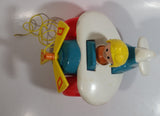 1980 Fisher Price Toys 171 Airplane Pilot Pull Toy With Rotating Propeller When It Moves Made in U.S.A.