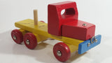 Vintage Wood Wooden Model Toy Transport Truck Made in Western Germany