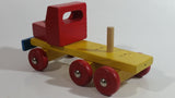 Vintage Wood Wooden Model Toy Transport Truck Made in Western Germany