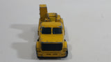 Vintage 1980s Majorette Movers Crane Truck Yellow #283 1/100 Die Cast Metal Toy Construction Equipment Vehicle