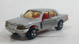 Vintage Majorette Mercedes-Benz 450 SE Silver Grey Die Cast Toy Car Vehicle with Opening Doors