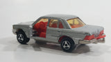 Vintage Majorette Mercedes-Benz 450 SE Silver Grey Die Cast Toy Car Vehicle with Opening Doors