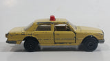 Vintage 1979 Lesney Matchbox Superfast No. 56 Mercedes 450 SEL Taxi Cab Sand Yellow Tan Die Cast Toy Car Vehicle with Opening Doors Made in England
