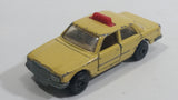 Vintage 1979 Lesney Matchbox Superfast No. 56 Mercedes 450 SEL Taxi Cab Sand Yellow Tan Die Cast Toy Car Vehicle with Opening Doors Made in England