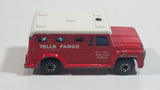 Vintage 1978 Lesney Matchbox Superfast No. 69 Armored Truck "Wells Fargo" Red and White Die Cast Toy Car Vehicle Made in England
